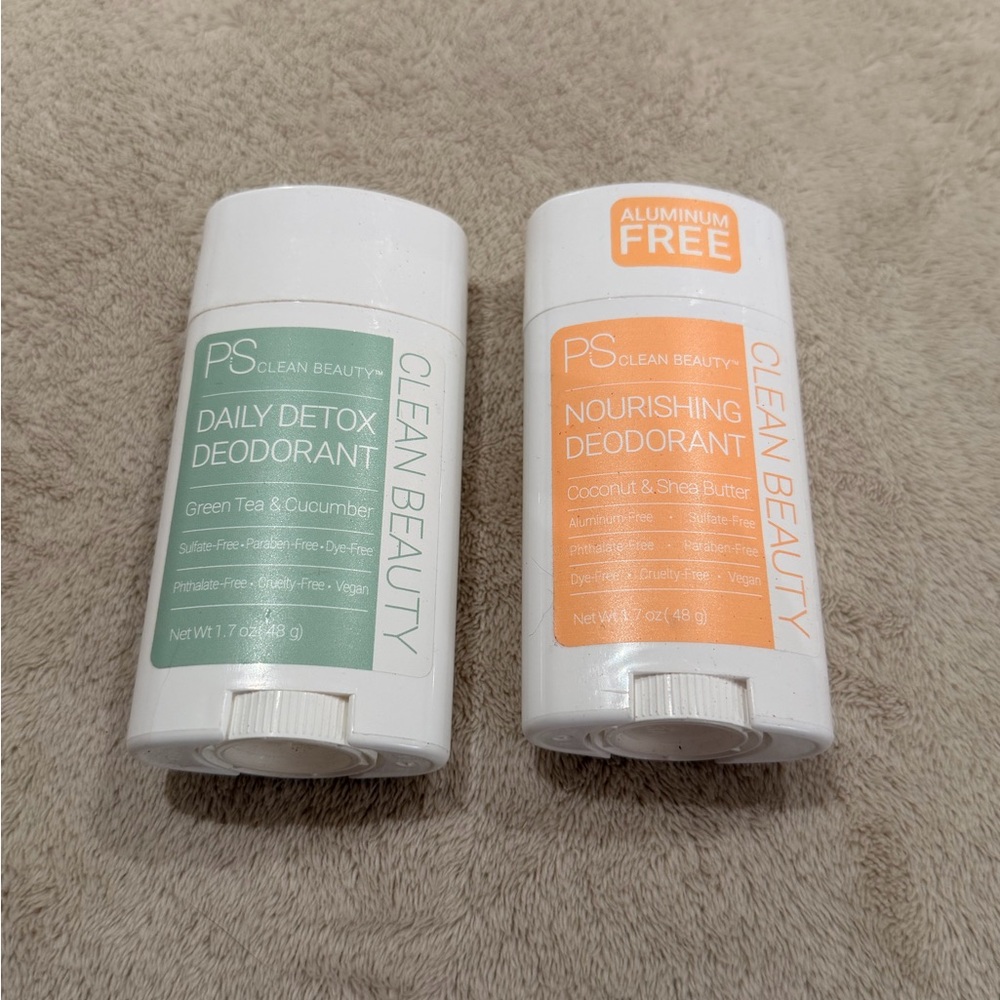 PS Clean Beauty Daily Detox & Nourishing Deodorant Duo - Green & Orange Labels